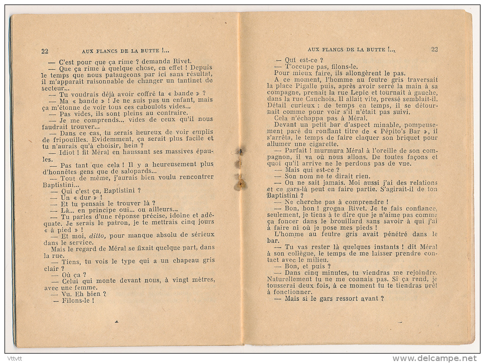 Le Petit Roman Policier, Complet : AUX FLANCS DE LA BUTTE, N° 83 (1938), 32 Pages (11 Cm Sur 15,7 Cm) - Ferenczi