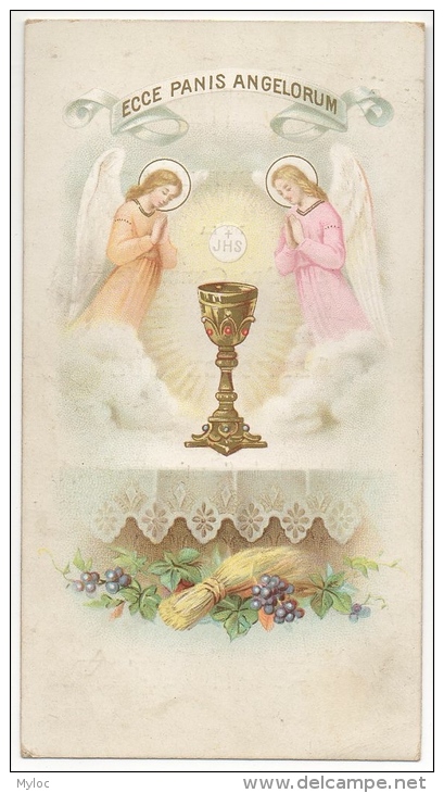 Image Religieuse. Souvenir De Communion. Alphonse Cus. La Louvière. 6 Juin 1901. Anges. - Andachtsbilder