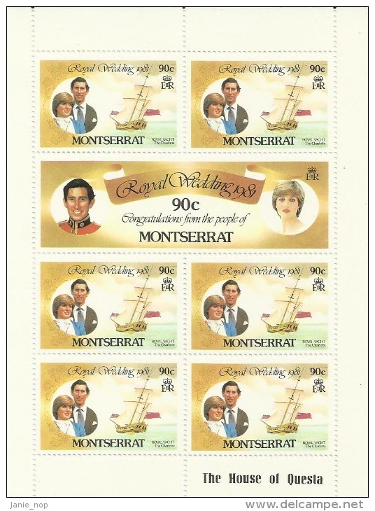 Montserrat 1981 Roy 90c Sheetlet MNH - Montserrat