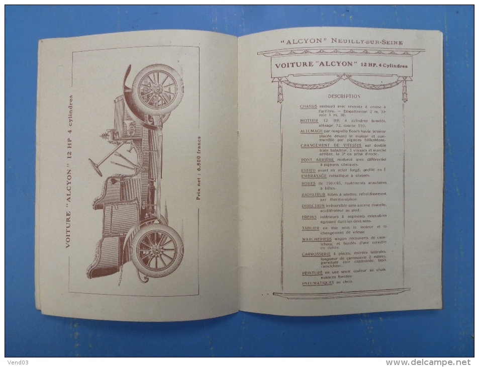 CATALOGUE CYCLES ALCYON 1909,