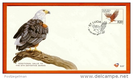 RSA, 1997, Mint First Day Cover Nr. 6-57, Endangered Bird, 20 Rand,  SACCnr(s) - FDC