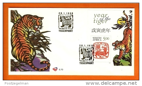 RSA, 1998, Mint First Day Cover Nr. 6-70, Year Of The Tiger, Block 67, SACCnr(s) - FDC