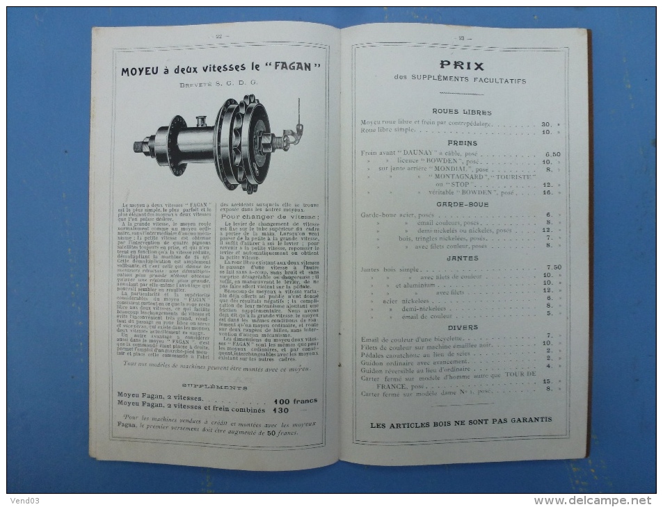 CYCLES FERNAND CLEMENT, LEVALLOIS PERRET, 1909