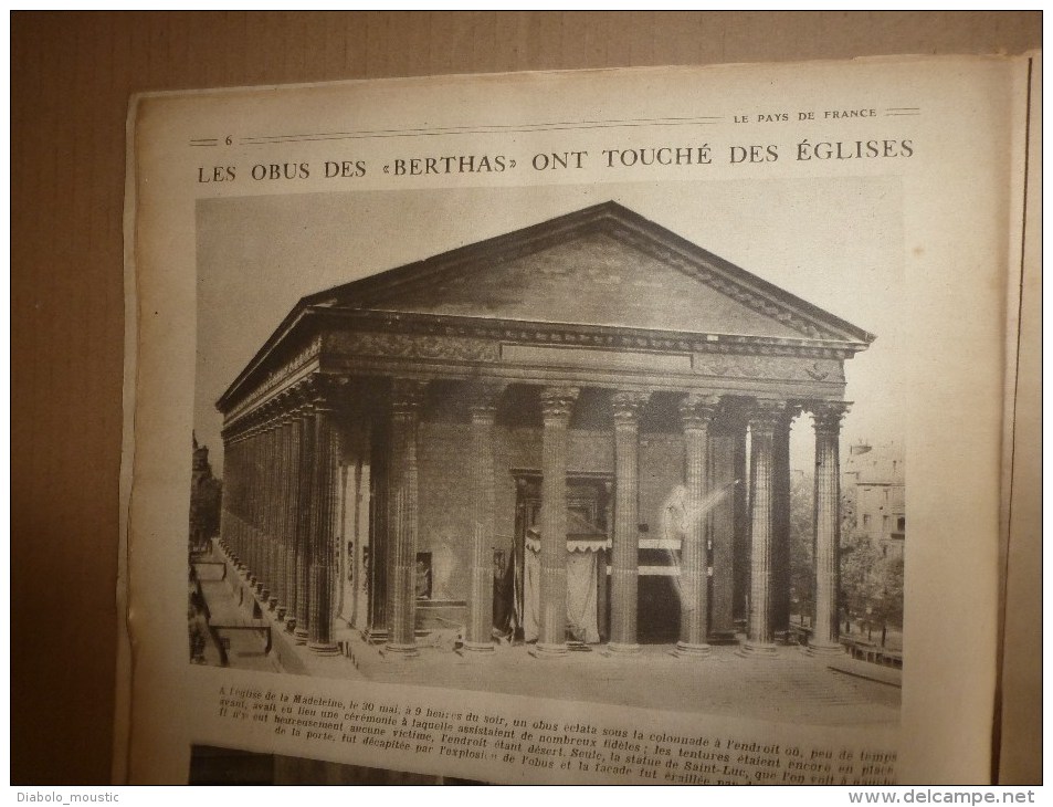 1919 LPDF: Diables-Bleus à Bruxelles;Plan des OBUS de BERTHAS à Paris;Inondation Seine;Carnet de route d'un HUSSARD