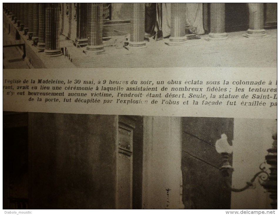 1919 LPDF: Diables-Bleus à Bruxelles;Plan des OBUS de BERTHAS à Paris;Inondation Seine;Carnet de route d'un HUSSARD