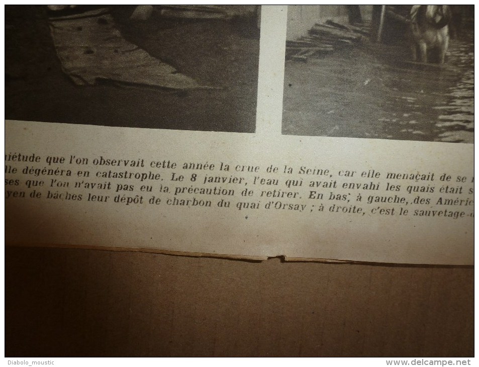 1919 LPDF: Diables-Bleus à Bruxelles;Plan des OBUS de BERTHAS à Paris;Inondation Seine;Carnet de route d'un HUSSARD