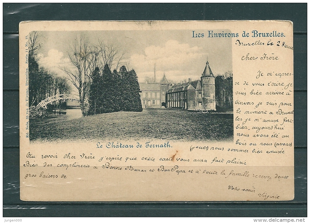TERNATH: Le Chateau, Gelopen Postkaart 1900 (GA17438) - Ternat