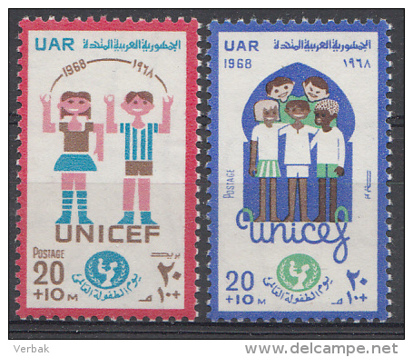 Egypte Mi.nr:372-373  22.Jahre Unicef 1968 Neuf Sans Charniére / MNH / Postfris - Ongebruikt