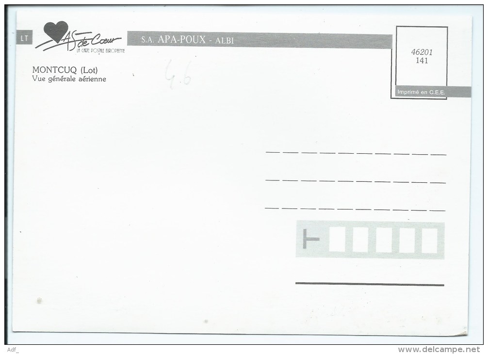 Ms09b@ CP MONTCUQ, VUE GENERALE AERIENNE, LOT 46 - Montcuq