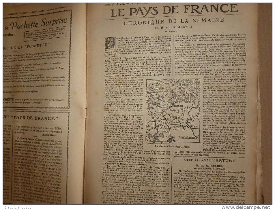 1919 LPDF: Plan Des Chutes Bombes Zeppelins Et Gothas à PARIS; Inondations;Enfants De Strasbourg;Carnet D'un HUSSARD - Français