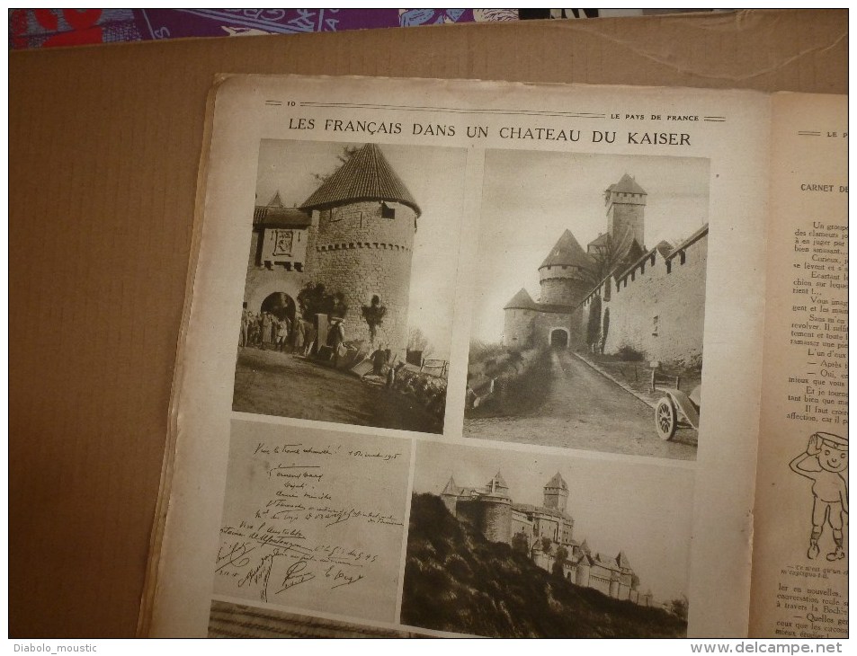 1919 LPDF: Plan des chutes bombes Zeppelins et Gothas à PARIS; Inondations;Enfants de Strasbourg;Carnet d'un HUSSARD