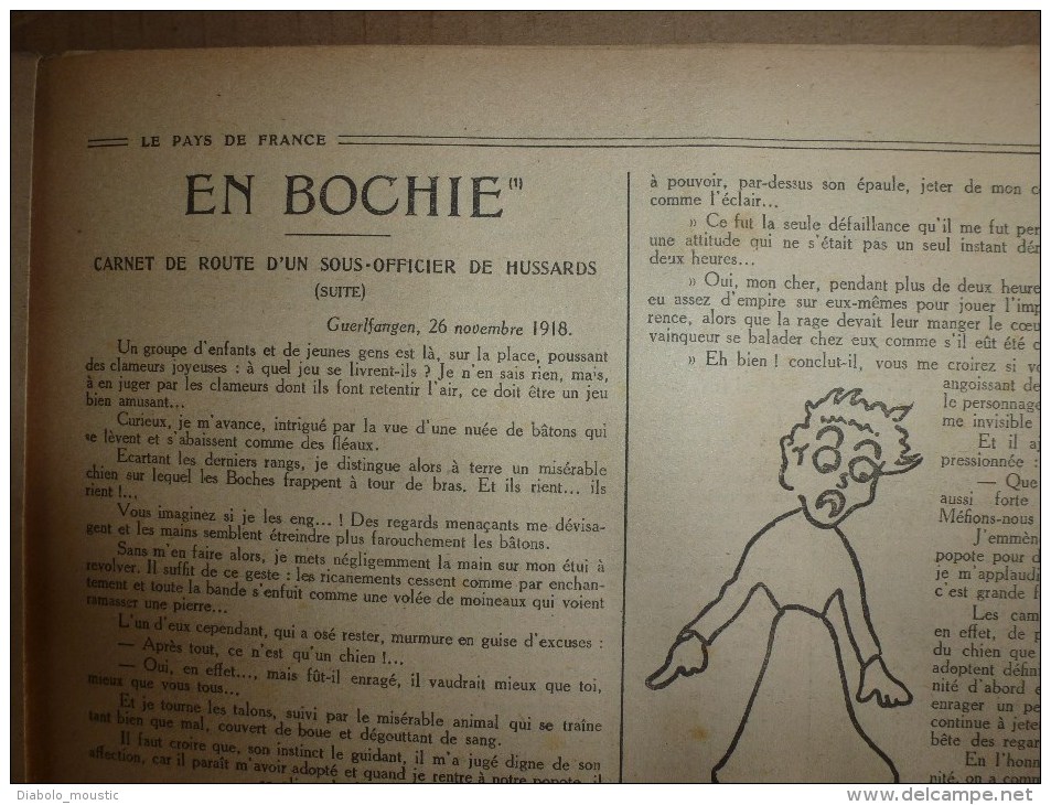 1919 LPDF: Plan des chutes bombes Zeppelins et Gothas à PARIS; Inondations;Enfants de Strasbourg;Carnet d'un HUSSARD