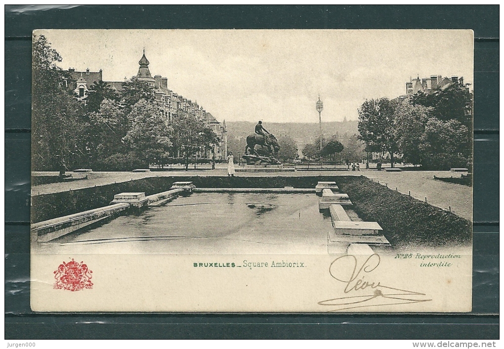 BRUXELLES: Square Ambiorix, Gelopen Postkaart (GA17934) - Forêts, Parcs, Jardins