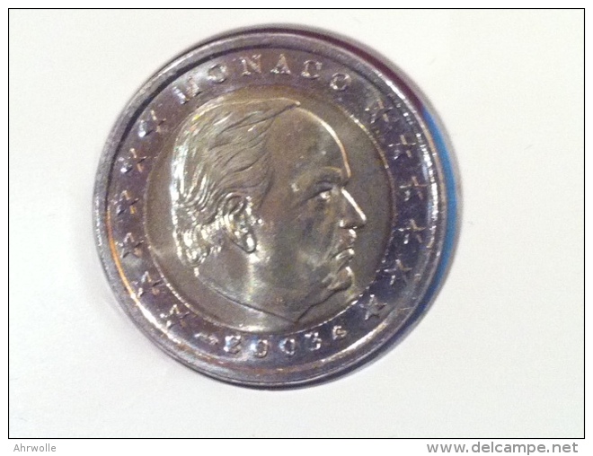 Münze 5 Francs 1989 Prince Rainier III. Und Münze 2 Euro 2003 Im Blister Principauté De Monaco; - 1960-2001 Franchi Nuovi