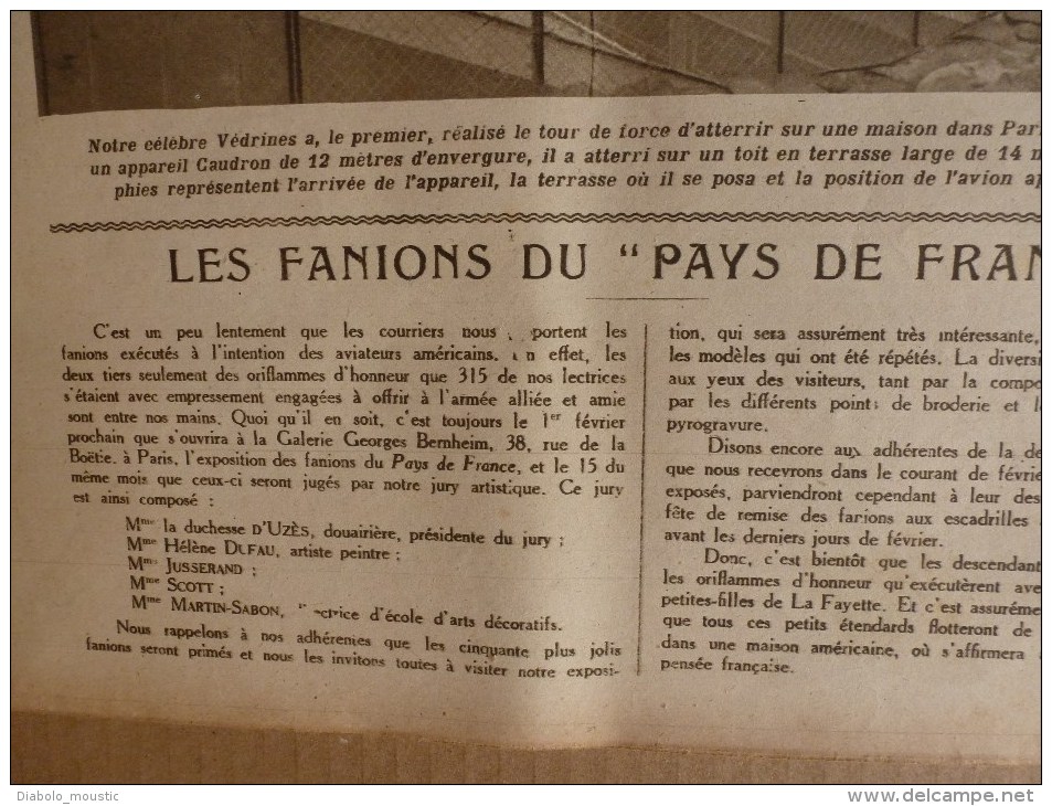 1919 LPDF: Aviateur Védrines;Fanions LPDF;Japon;Révolution Berlin;FIUME;Coblence;Général De La Révolution (Championnet) - Français