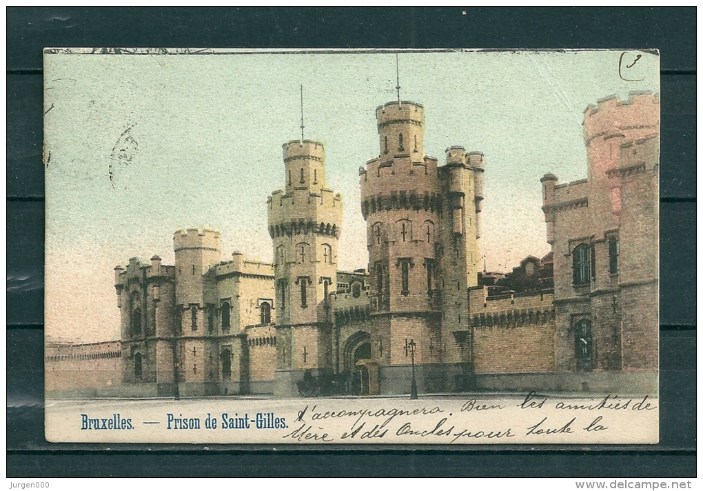 BRUXELLES ST GILLES: Prison,  Gelopen Postkaart 1903 (GA18718) - St-Gillis - St-Gilles
