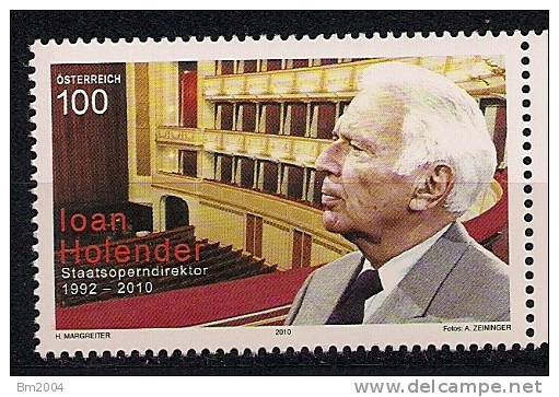 2010  Austria    Mi. 2877 **MNH  75. Geburtstag Von Ioan Holender - Neufs