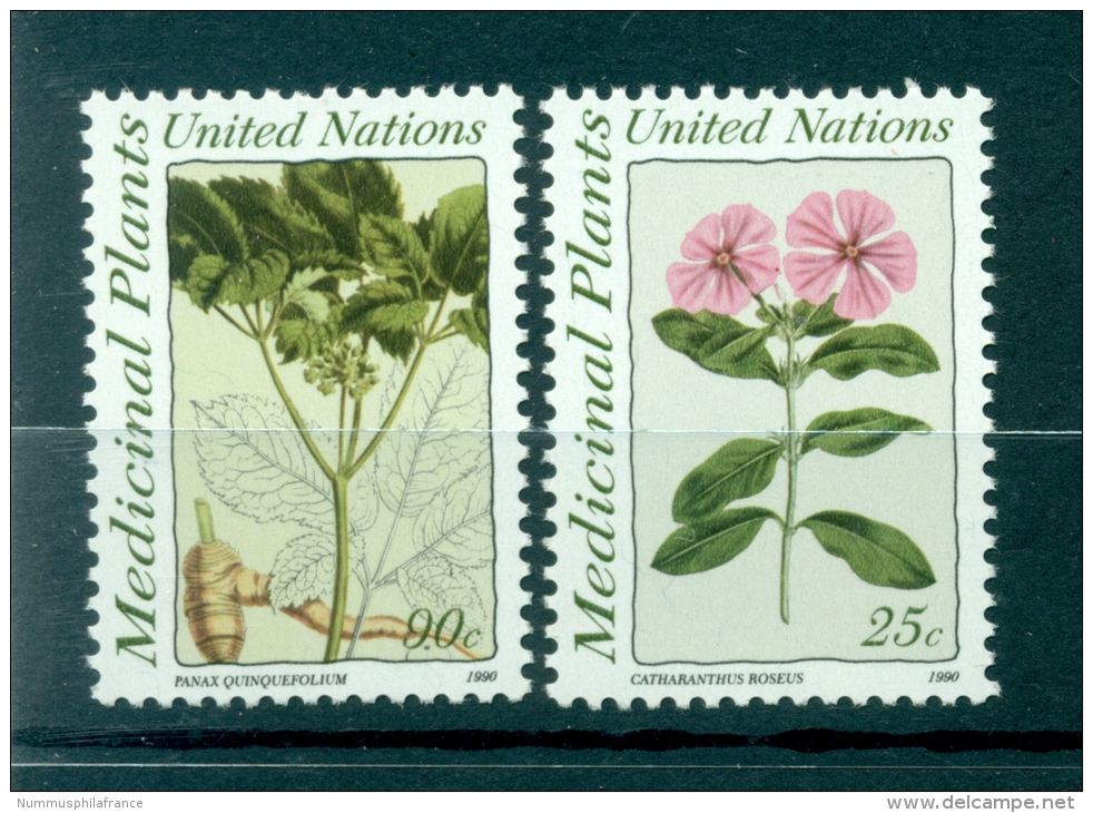 Nations Unies New York 1990 - Michel N.600/01 - "Plantes Médicinales" - Unused Stamps