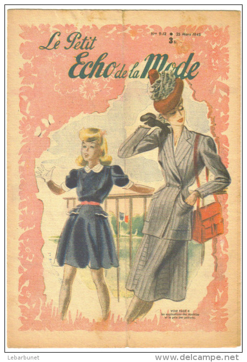 3 Revues De Mode Anciennes 1945"Petit Echo De La Mode" N°9-12;13-16;17-21 - 1900 - 1949