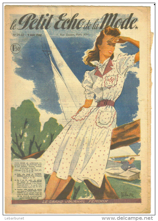 7 Revues De Mode Anciennes 1942"Petit Echo De La Mode" N°17-19;22-23;24-25;26-28;29-32;33-36;46-50 - 1900 - 1949