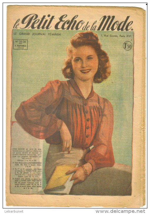 7 revues de mode anciennes 1942"Petit Echo de la Mode" N°17-19;22-23;24-25;26-28;29-32;33-36;46-50