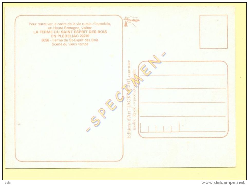 22. JUGON-LES-LACS - LA FERME DU SAINT ESPRIT DES BOIS EN PLEDELIAC - Scéne Du Vieux Temps.  (animée) - Jugon-les-Lacs