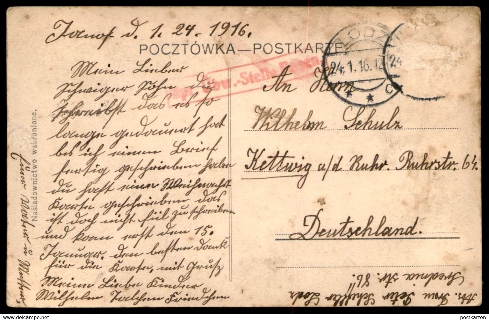 ALTE POSTKARTE LODZ BONY BONS 1914 1915 GELDSCHEIN RUBEL Monnaies Money Monnaie Billet De Banque AK Cpa Postcard - Münzen (Abb.)