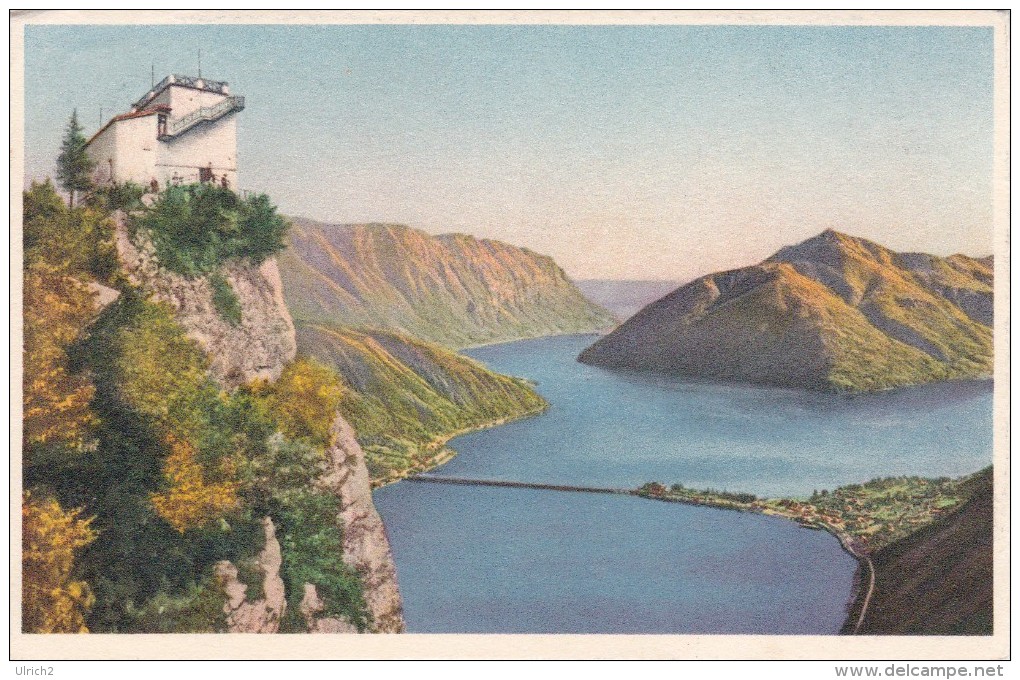 PC Svizzera Schweiz - Monte S. Salvatore - Vetta - Vista Verso Il Ponte Di Melide (8830) - Melide