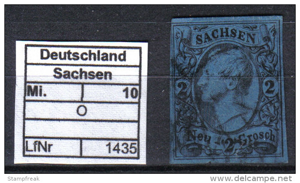 Sachsen, Mi. 10, Gestempelt - Saxony