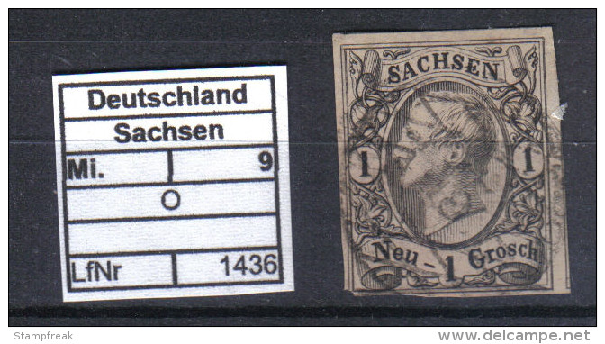 Sachsen, Mi. 9 Gestempelt - Saxe