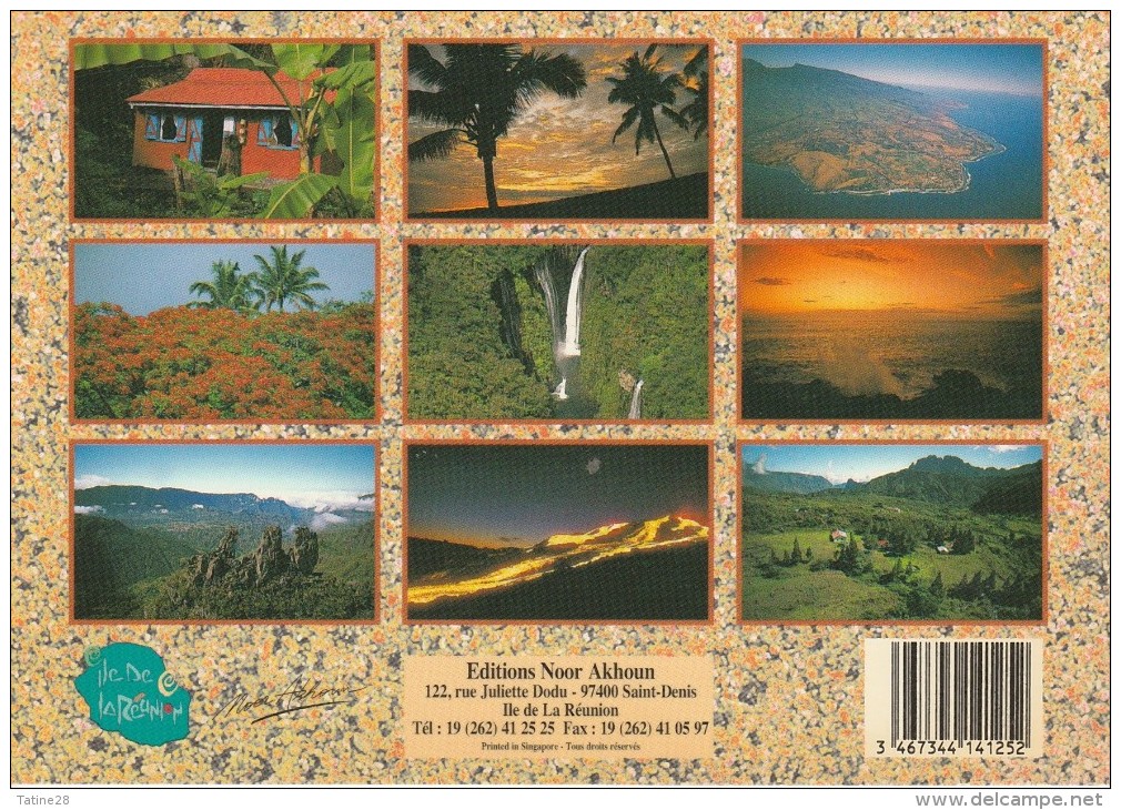 ILE DE LA REUNION MEILLEURS VOEUX CARTE DE L´ILE AVEC FRUITS DE DECEMBRE - Autres & Non Classés