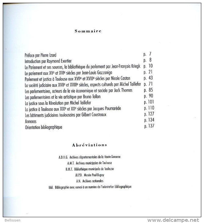 Cinq Siècles De Justice à Toulouse,  Expo Et Catalogue Archives Départementales De Haute-Garonne, 1994 - Midi-Pyrénées