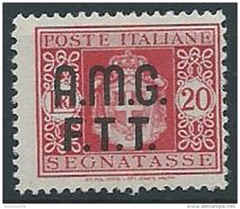 1947 TRIESTE A SEGNATASSE 20 LIRE MH * - ED902 - Strafport