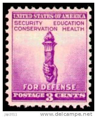 USA 1940 Scott 901, National Defense-Torch, MNH ** - Unused Stamps