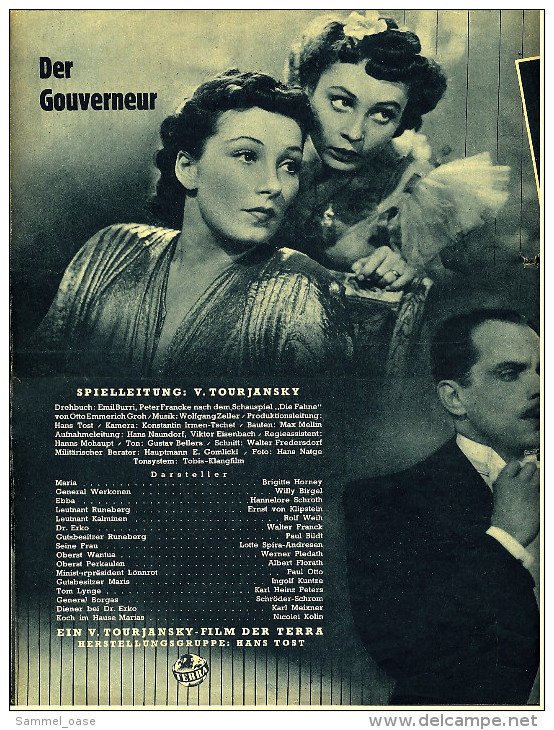 "Illustrierter Film-Kurier"  "Der Gouverneur" Mit Brigitte Horney , Willi Birgel  -  Filmprogramm Nr. 2947 Von 1939 - Magazines