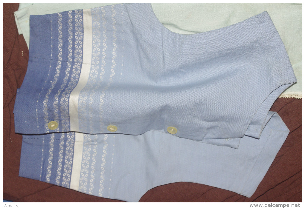 Ensemble BLEU GARCON  Enfant Bébé Chemise Gilets 2/3 Ans - 1900-1940