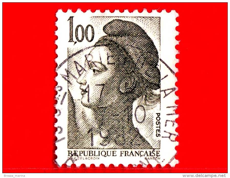 FRANCIA - 1982 - Usato - La Libertà Che Guida Il Popolo - Gandon - 1.00 - 1982-1990 Liberté De Gandon