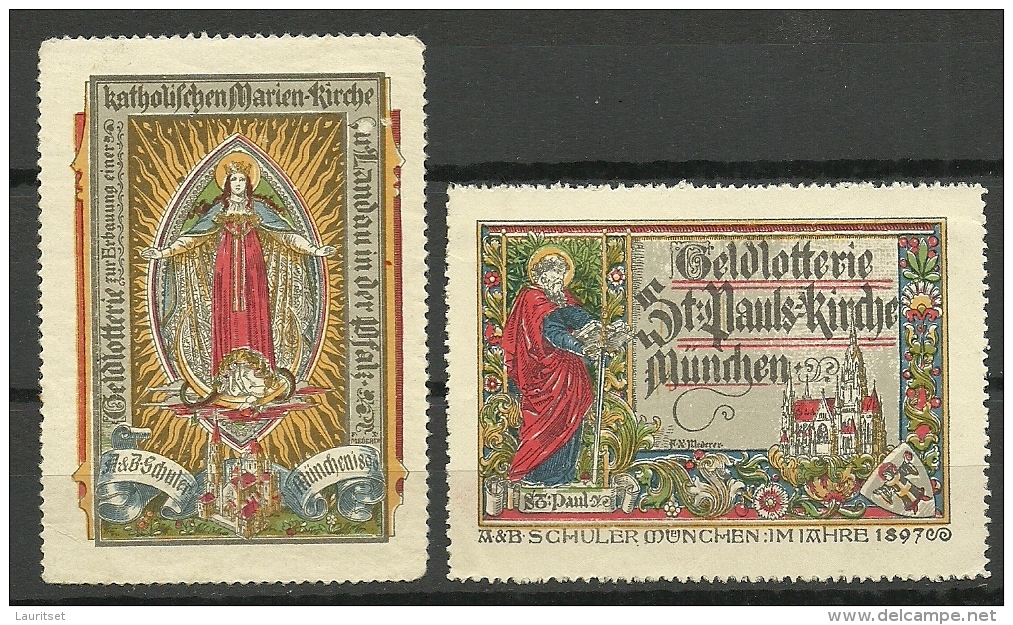 Deutschland 1897 & 1890 Kirchliche Lotterielose München - Lotterielose