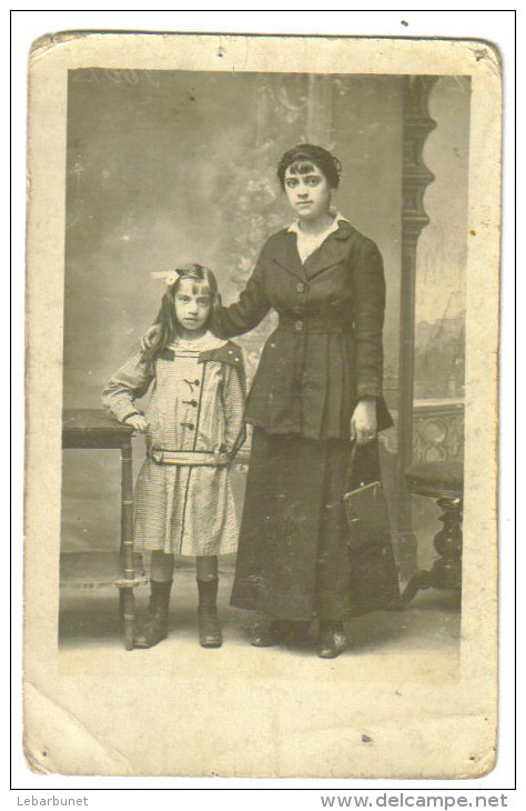 Carte  Postale Photo Ancienne    "femme Avec Petite Fille" - Fotografía