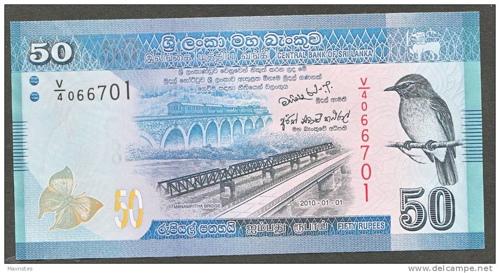 SRI LANKA  :  50 Rupie 2010 - UNC - Sri Lanka