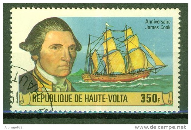 Navigateurs Célèbres - HAUTE VOLTA - James Cook - N° 462 - 1978 - Haute-Volta (1958-1984)