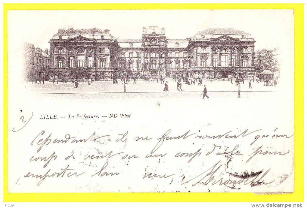 * Lille - Rijsel (Dép 59 - Nord - France) * (ND Phot, Nr 2) La Préfecture, TOP CPA, Rare, Animée, Old, Unique - Lille