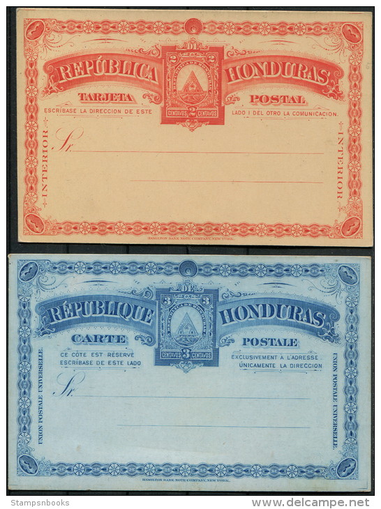 Honduras 2 Cent &amp; 3 Cent Fine Unused Tarjeta Postal Stationery Postcards (2) - Honduras