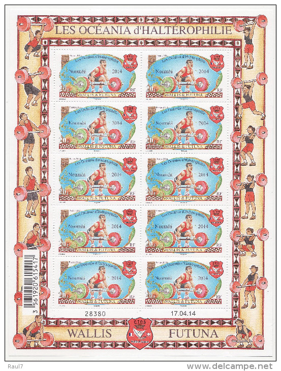 Wallis Et Futuna 2014 - Les Océania D'Halterophilie à Noumea - Feuillet Neuf // Mnh - Unused Stamps