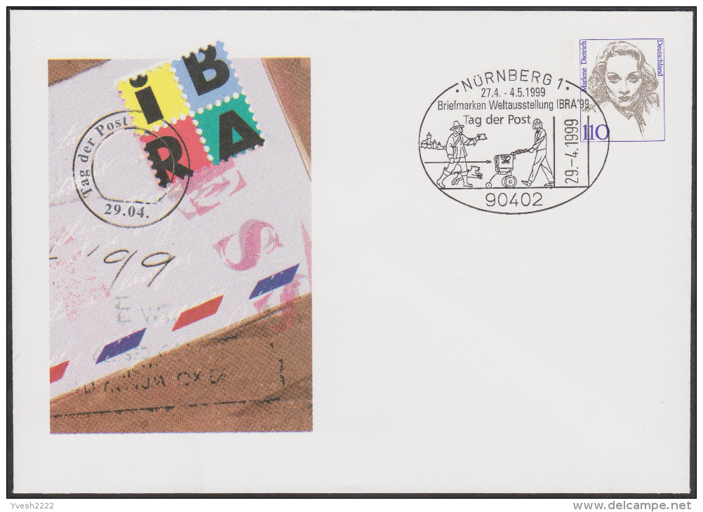 Allemagne 1999. Privatganzsache, Entier Postal Timbré Sur Commande. IBRA´99, Nürnberg - Enveloppes Privées - Oblitérées