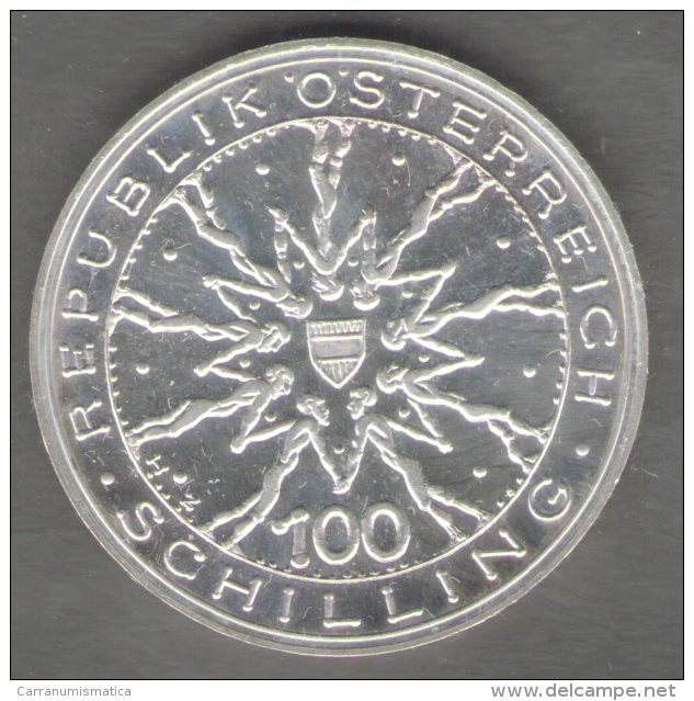 AUSTRIA 100 SCHILLING 1978 AG SILVER - Austria