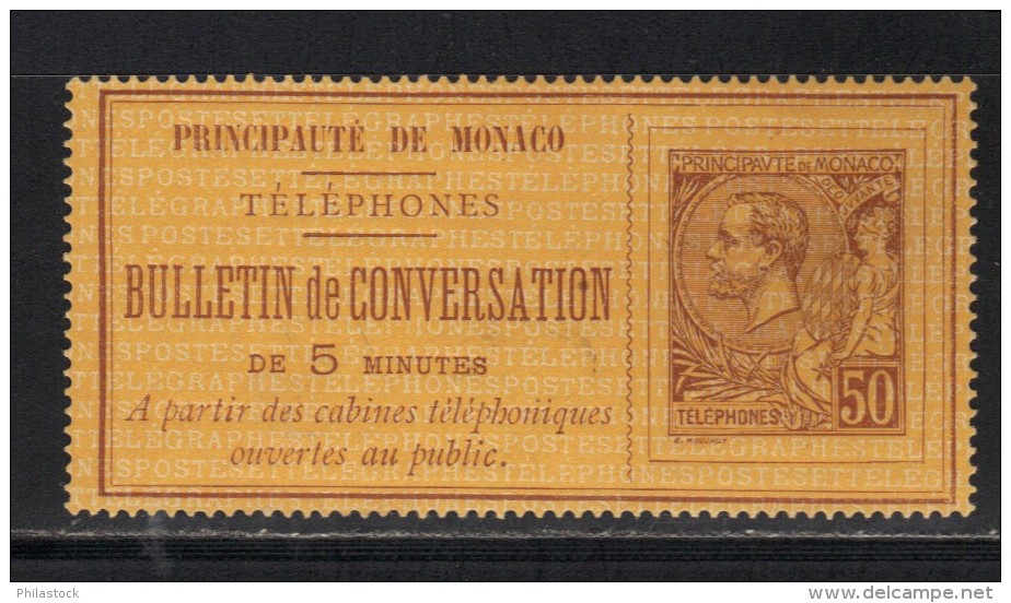 MONACO Téléphone N° 1 Toujours (*)  Superbe - Telefoonzegels