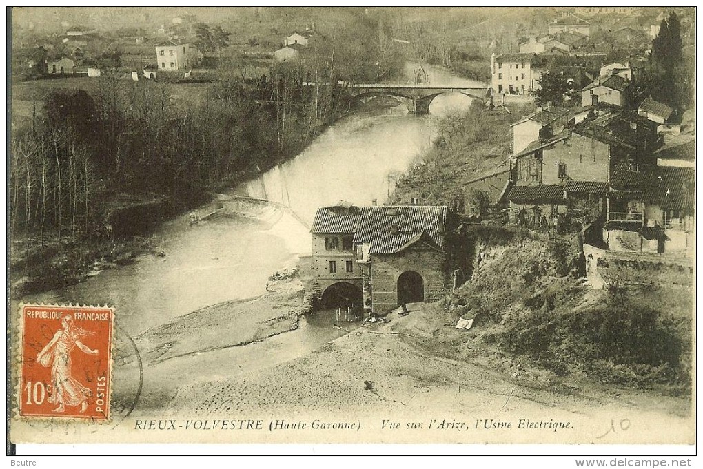 CPA RIEUX-VOLVESTRE, Vue Sur L'Arize, Usine Electrique 10856 - Autres & Non Classés