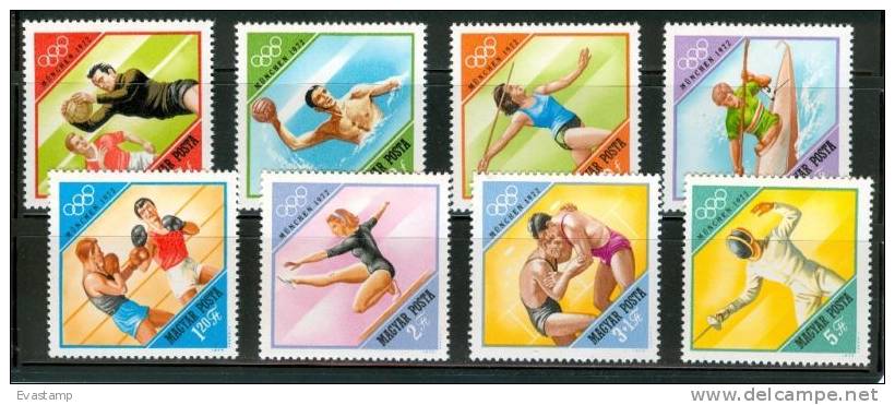 HUNGARY - 1972. Summer Olympics,Munich Cpl.Set MNH! - Nuevos