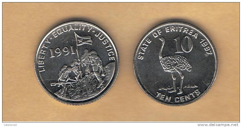 ERITREA - 10 Cents 1997 SC  KM45 - Eritrea